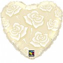 Roses available in Ivory and Red  18 inch Foil Balloons (click to enlarge)