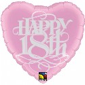 18th Birthday 18 inch Foil available in Pink Only (click to enlarge)
