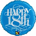 Blue 18th Birthday 18 inch Foil available in Blue only (click to enlarge)