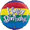Happy Birthday Multicolor available in 9, 18 and 36 inch Foil Balloons (click to enlarge)