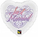 Just Married 18 inch Foil with Pearlized Back (click to enlarge)