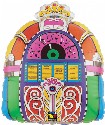 Juke Box Musical Notes 26 inch Foil looks sensational with Musical Notes Latex Balloons (click to enlarge)