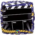 Clapperboard Stars 18 inch Foil great with combination of Hollywood Stars Latex Balloons (click to enlarge)