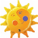 Radiant Sun 35 inch Foil can be grouped with Tropical Vistas Latex Balloons (click to enlarge)