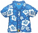 Tropical Shirt Blue 24 inch Foil Combine with Tropical Vistas Latex and Tropical Toucan (click to enlarge)