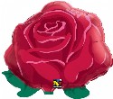 Red Rose 22 inch Foil also available as a Pink Rose (click to enlarge)