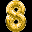 Number Foils inflate to a height of 86cm available in gold,silver,blue,red �9.99 each (click to enlarge)