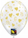Swirling Hearts a round 11 or 16 inch Balloons in Diamond Clear (click to enlarge)