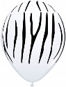 Zebra Print 11 inch Latex Balloons (click to enlarge)