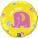 I am Five 18 inch Foil Balloon (click to enlarge)